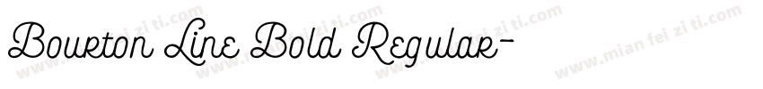 Bourton Line Bold Regular字体转换